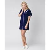 Халат женский Сакура (тк.Габардин), т.синий,48