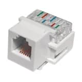 Вставка Keystone Jack, RJ-12(6P6C), IDC(Toolless) Hyperline KJ1-6P6C-C2-90-WH