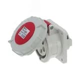 Розетка встраиваемая 16A/400V/3P+N+E/IP67, фланец 75x75