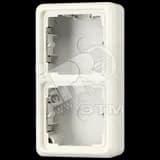 Коробка с рамкой накладная 2 поста слоновая кость JUNG