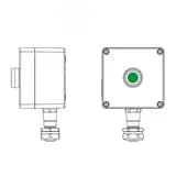 Взрывозащищенный пост управления из алюминия CPE-A-12-(1xP1G(11))-1xKAEPM2MHK-20(C)1Ex d e IIC Т5 Gb / Ex tb IIIC T95°C Db IP66