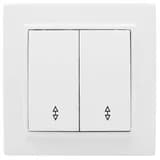 Выключатель 2-кл. СП проходной 10А белый Минск EKF Basic