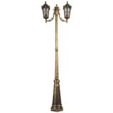 Светильник садовопарковый Feron PL109 столб четырехгранный 260W 230V E27 черное золото 11301