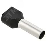 Наконечник штыревой НШвИ 2х6-14 черный НГИ2 (100шт) IEK