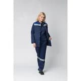 Костюм женский Весна-2 СОП NEW (ткань Смесовая,210) полукомбинезон, темно-синий васильковый, 44-46 158-164