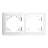 Рамка 2местная горизонтальная STEKKER PFR00900201 серия Эрна белый 49630
