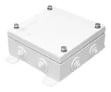 Коробка монтажная распределительная Гефест КМ-1515, 150х150х62, 8 вводов, IP54, металлическая, с DIN-рейкой