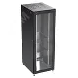 Шкаф собранный напольный 19"" IT-CQE. 47U 800х1000 двери стекло/сплошная. RAL 9005 DKC