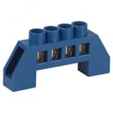 Шина NO-224-121 N ноль в изоляторе ШНИ-6х9-4-Д-синий