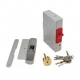 Замок электромеханический накладной (ключ+кнопка, нз,12В) Promix-SM215.10 silver