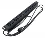 Блок розеток для 19" шкафов Hyperline SHE19-12IEC-2.5IEC