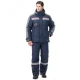 Костюм мужской утепл. Линкор (т.син.- св.сер.) с пк р. 96-100/182-188