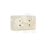 Олимп Розетка двойная без заземления бежевая наружная Универсал