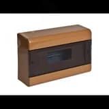 Щиток распределительный навесной на 12 модулей с дверцей коричневый IP40 (ЩРн-П-12)