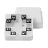 Коробка квадратная на защелке на 4 пары проводов Элтех-сервис КС-4У