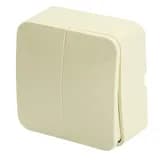 Выключатель открытой установки 2клавишный STEKKER 250В 10А IP20 серия София слоновая кость MSW102004 49474