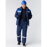 Костюм зимний Труженик-Ультра (ткань Смесовая,210) брюки, темно-синий васильковый, 48-50 182-188