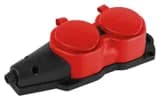 Колодка 2-м с заземл. 16A IP44 KX-2e-RED-IP44 каучук. красн. Эра Б0068443