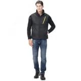 Жилет утеплённый Старт, цвет черный с желтой отделкой, р. 112-116