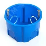 Подрозетник для сплошных стен, синий (с инд стикером), EBX20-01-2