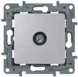 Розетка телевизионная оконечная TV СП Etika 5дБ 5-862МГц механизм алюм. Leg 672465