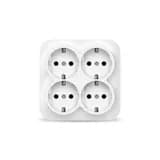 Розетка 4-м ОП 16А IP20 с заземл. бел. квадрат IONICH 1449