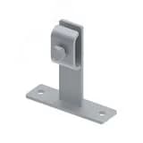 Держатель для круглых проводников, исполнение с монтажной пластиной, L-100. Материал - горячеоцинкованная сталь.