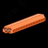 Клемма TB концевая 2-2 с бок. подключ. с защелк. ножками, сечение 1,5 мм. кв., оранжевая