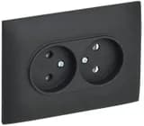 Розетка 2-м SKANDY 10А без заземл. без защ. шторок в сборе SK-R10G графит IEK SK-R20-10-K53-F