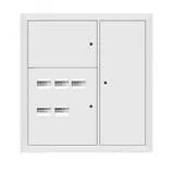 Щит этажный 5 кв. RAL9003 3 окна в ряд по гориз. (1000х950х160) Basic EKF