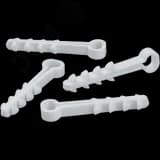 Дюбель-хомут для плоского кабеля 5х10мм белый (100 шт в упак)