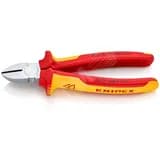 Бокорезы VDE 1000V резка - мягкая проволока 4мм проволока средней твердости 3мм твердая проволока 25мм L=180мм 62HRC диэлкектрические хромированные двухкомпонентные рукоятки блистер