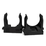 Крепеж-клипса для труб для прямого монтажа черная в п/э d25 мм (100шт/700шт уп/кор) Промрукав