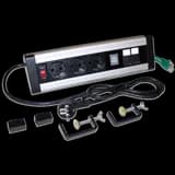 Блок силовых розеток Lanmaster LAN-WA-DC-3G+2UC+2C6