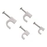 Скоба пластиковая с гвоздем клипса Hyperline GB-1 100 шт.