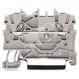 Клемма двухпроводная проходная 0.14-1 (1.5)мм.кв серая WAGO