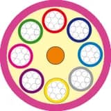 Кабель волоконно-оптический 50/125 (OM4) многомодовый Hyperline FO-MB-IN-504-64-LSZH-MG