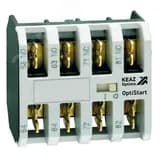 Блок контактный OptiStart K-MX-1040 фронтальный 4НО, клеммы фастон, для мини-контакторов M