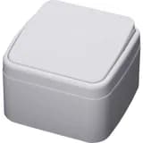 Выключатель STEKKER PSW104120 одноклавишный открытой установки 250В 10А IP20 белый серия Basic 39031