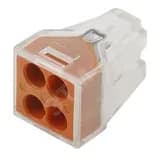 Строительно-монтажная клемма СМК, модель 104, 4 отверстия, 1.0-2.5мм2 (уп.100шт.) Б0033393 ЭРА