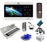 Комплект СКУД и сенсорного видеодомофона ST 4.3" с электромагнитным замком 180 кг и ключами TM (черный) Space Technology