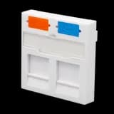 Лицевая панель 2 порта (45х45, Keystone, шторки) SUPRLAN (10-0303)