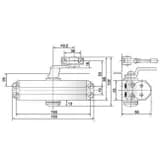 Доводчик дверной (вес двери 90 кг), черный TS77 size4 Dormakaba