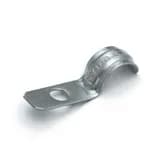 Скоба металлическая однолапковая усиленная противопожарная СМОУ d12-13 мм отв. d 6,5 мм (100шт/2400шт уп/кор) Промрукав