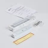 Электромагнитный замок (сила удержания 180кг),с двумя встроенными датчиками, цвет серебристый сатинированный алюминий RAL 7047 RL-EM180-LSS R-Lock