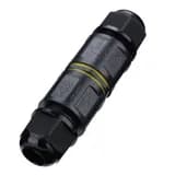 Соединитель-коннектор 3контактный LD545 с рычажной клеммой с пружинным контактом водонепроницаемый черный 49233