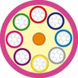 Кабель волоконно-оптический 50/125 (OM4) многомодовый Hyperline FO-MB-IN-504-48-LSZH-MG