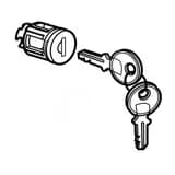 Замок тип 405 для металлических или остекленных дверей XL3 с 1 комплектом из 2 ключей