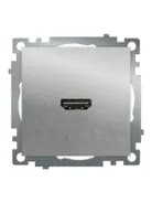 Розетка HDMI 21 Type A механизм STEKKER GLS00711803 серия Катрин серебро 50061