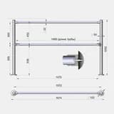 Комплект ограждения 3V 1,5 м (без вертикальных стоек) ТриВиТех